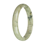 78.5mm Olive Green with Dark Green Patterns Jade Bangle Bracelet