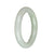 50.8mm Light Green and White Jade Bangle Bracelet