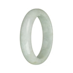 56.7mm Greyish White Jade Bangle Bracelet