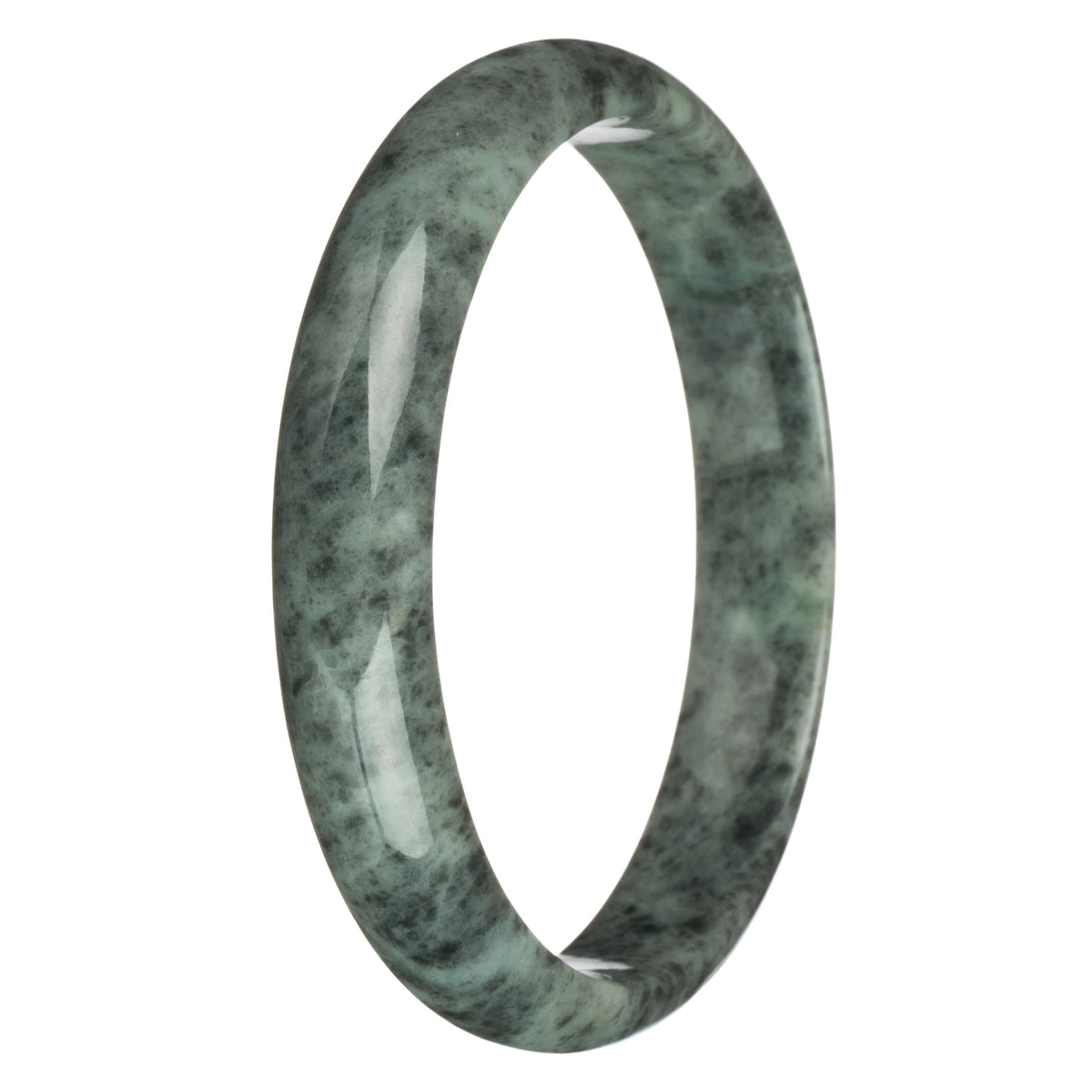 79.3mm Grey Patterns Jade Bangle Bracelet