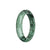Real Grade A Green and Grey with Dark Green Patterns Jadeite Jade Bangle Bracelet - 59mm Half Moon