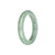 Certified Grade A Light Green Burma Jade Bangle Bracelet - 56mm Semi Round