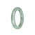 Certified Grade A Light Green Burma Jade Bangle Bracelet - 56mm Semi Round