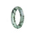 Certified Untreated Light Green and Lavender with Dark Green Patterns Jadeite Bracelet - 58mm Half Moon