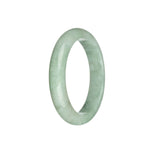 Certified Type A Light Green Traditional Jade Bangle Bracelet - 58mm Half Moon