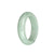 Authentic Grade A Light Green with Dark Green Spots Burmese Jade Bangle - 54mm Half Moon