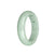 Genuine Natural Light Green with Dark Green Spots Burma Jade Bangle Bracelet - 58mm Half Moon