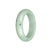 Genuine Natural Light Green with Dark Green Spots Burma Jade Bangle Bracelet - 58mm Half Moon