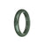 Real Natural Olive Green with Brown Patch Burmese Jade Bangle - 57mm Half Moon