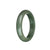 Authentic Type A Olive Green with Light Olive Green Jadeite Jade Bangle Bracelet - 58mm Half Moon