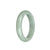 Certified Grade A Pale Green Burma Jade Bangle - 57mm Half Moon