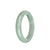 Authentic Natural Pale Green Jadeite Bangle Bracelet - 58mm Half Moon