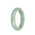 Real Grade A Pale Green Jadeite Jade Bangle Bracelet - 58mm Half Moon