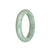 Real Grade A Pale Green Jadeite Jade Bangle Bracelet - 58mm Half Moon