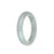 Genuine Grade A White Traditional Jade Bangle - 57mm Half Moon