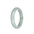 Genuine Grade A Faint Lavender Traditional Jade Bangle - 57mm Half Moon