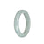 Genuine Grade A Faint Lavender Burmese Jade Bracelet - 57mm Half Moon