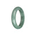Certified Grade A Green with Pale Green Jadeite Jade Bangle Bracelet - 58mm Half Moon