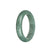 Certified Grade A Green with Pale Green Jadeite Jade Bangle Bracelet - 58mm Half Moon