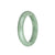 Certified Grade A Light Green Burma Jade Bangle Bracelet - 58mm Semi Round