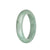 Authentic Grade A Light Green Jadeite Jade Bracelet - 61mm Half Moon