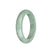 Authentic Grade A Light Green Jadeite Jade Bracelet - 61mm Half Moon
