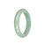 Certified Natural Green with Pale Green Traditional Jade Bangle - 59mm Half Moon