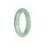 Certified Natural Green with Pale Green Traditional Jade Bangle - 59mm Half Moon