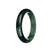 Certified Grade A Green with Black and Dark Green Patterns Burma Jade Bracelet - 62mm Semi Round