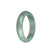 Genuine Grade A Green Jadeite Jade Bracelet - 58mm Half Moon