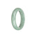 Genuine Untreated Light Green Burmese Jade Bracelet - 57mm Half Moon