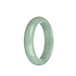 Genuine Untreated Light Green Burmese Jade Bracelet - 57mm Half Moon