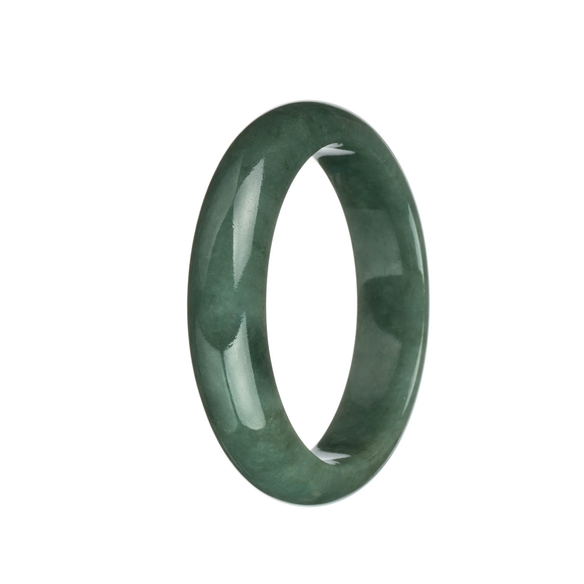 Authentic Grade A Green Jade Bracelet - 63mm Half Moon