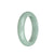 Genuine Grade A Light Green Burma Jade Bracelet - 58mm Half Moon