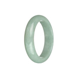 Authentic Grade A Light Green Burma Jade Bracelet - 58mm Half Moon