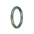 Certified Type A Green with Light Brown Patch Jade Bangle - 59mm Petite Round