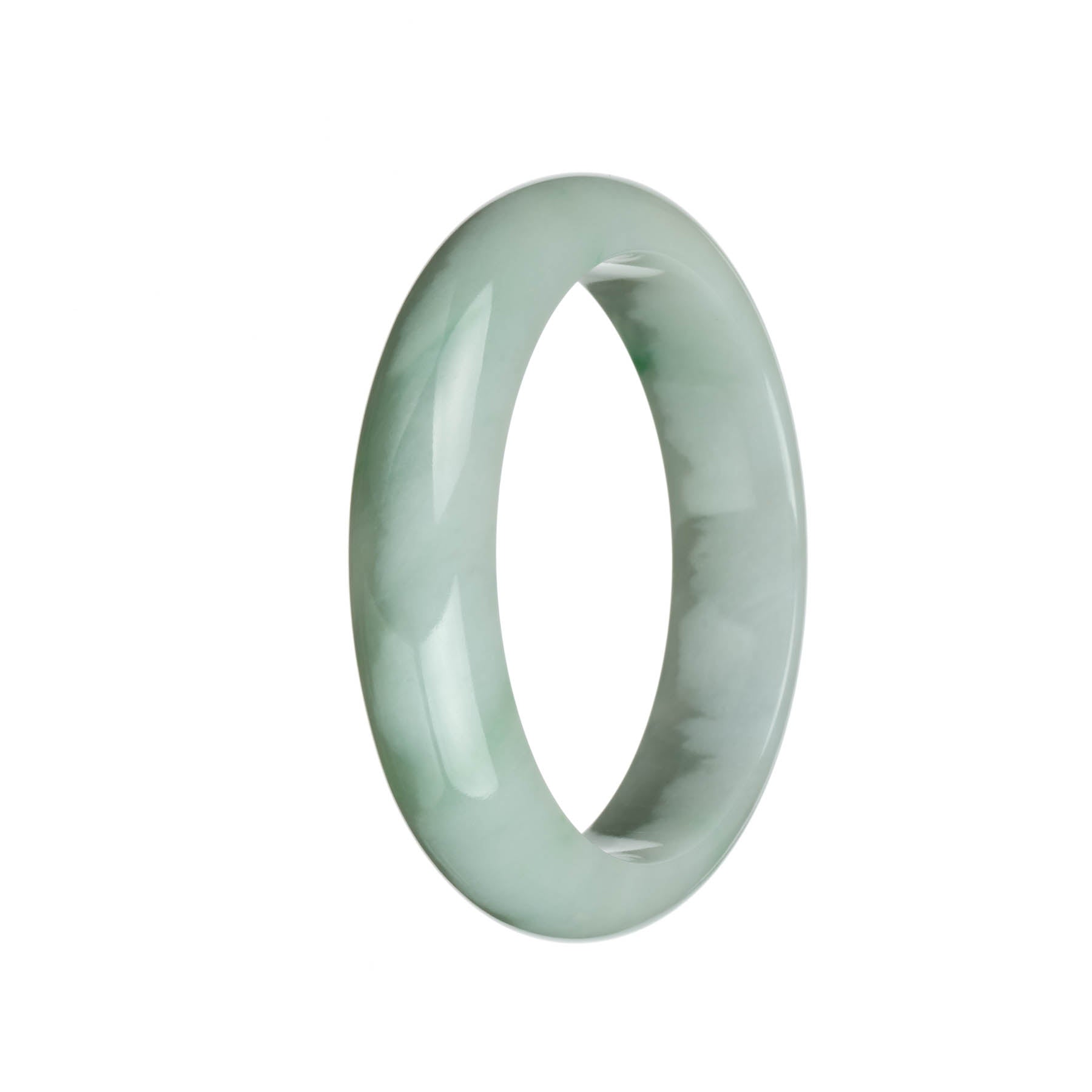 Burmese Genuine Jade Bracelet Round Beads 12 mm Carved Every Grain, White  Green