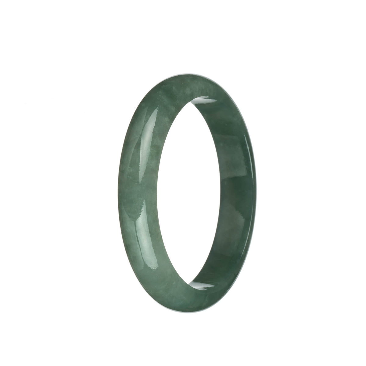 Certified Grade A Green Jadeite Bracelet - 61mm Half Moon