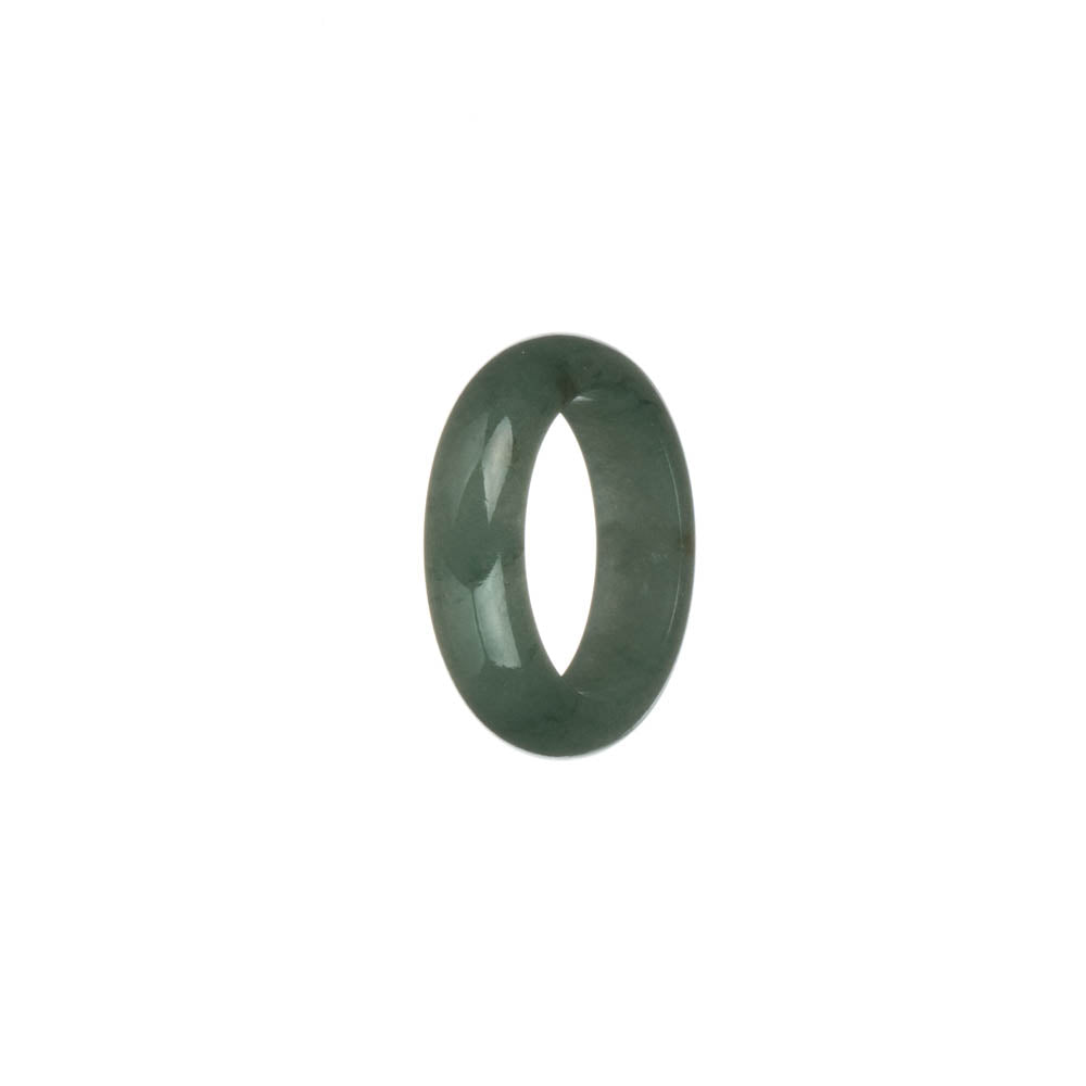 Certified Green Burma Jade Ring - US 8