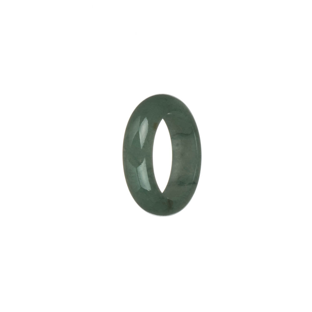 Certified Green Burma Jade Ring - US 8