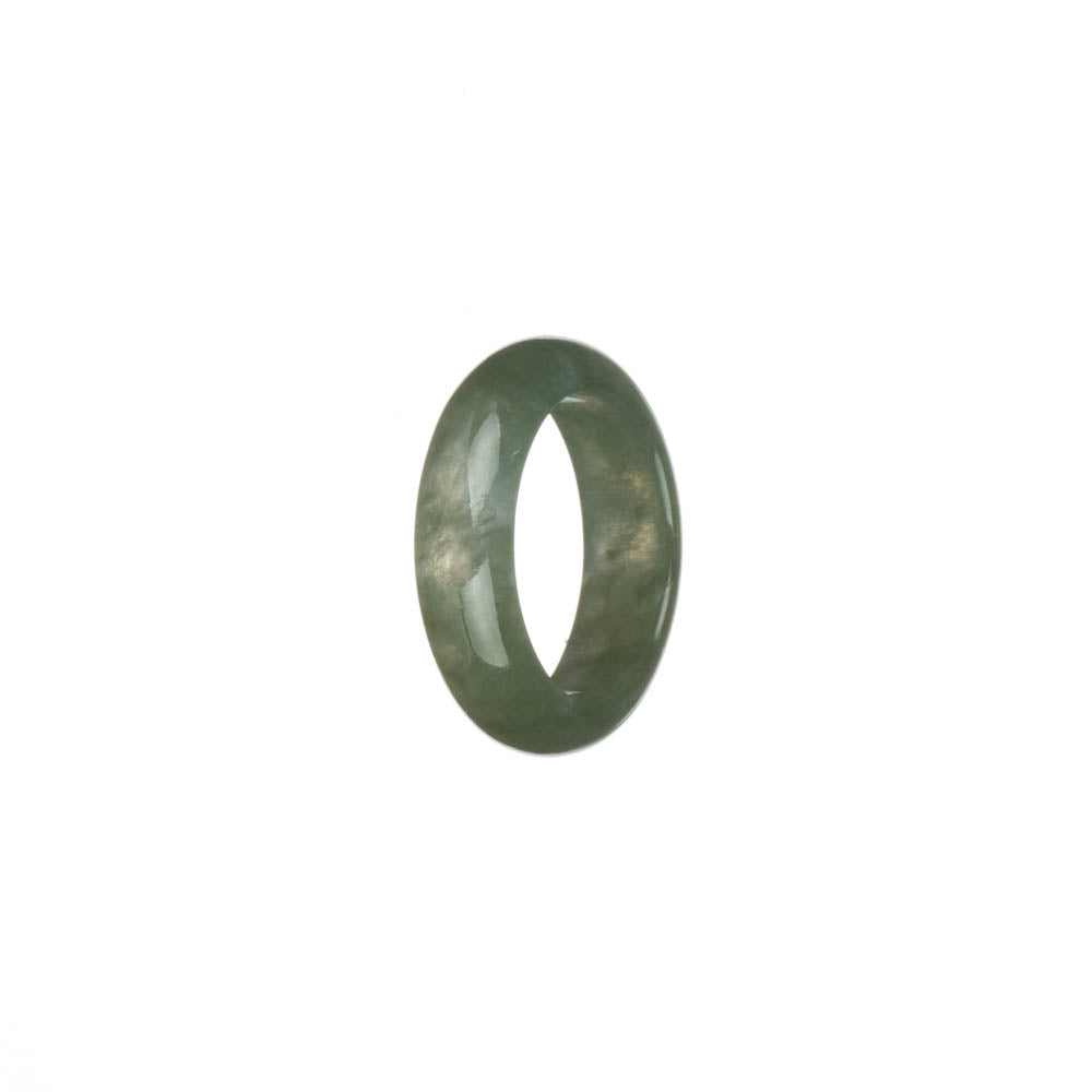 Certified Green Burma Jade Ring - US 8.25