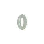 Authentic White with Green Spots Jadeite Jade Ring - US 6