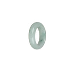Real White with Green Pattern Jadeite Jade Band - US 7