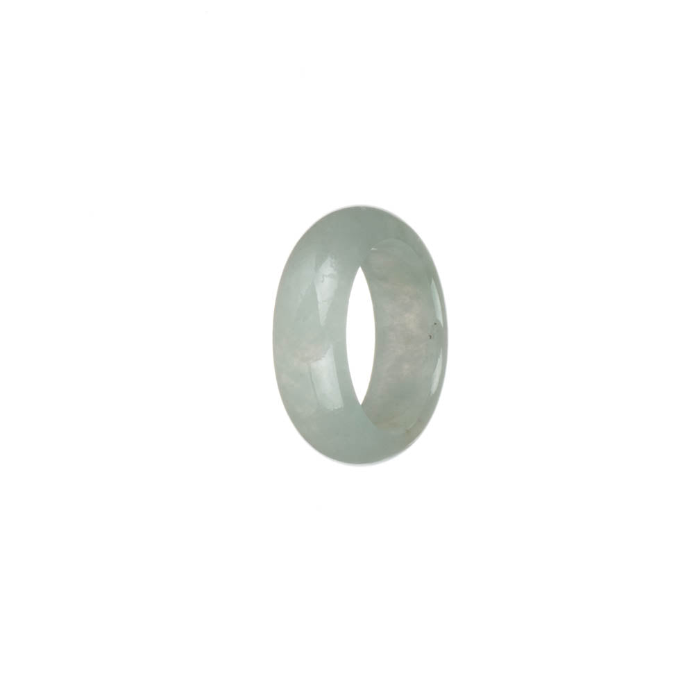 Authentic White Burma Jade Ring- US 7