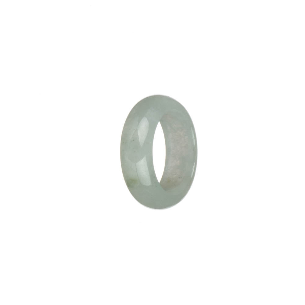 Authentic White Burma Jade Ring- US 7