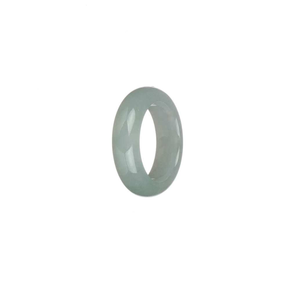 Real White and Pale Green Jade Band - US 7