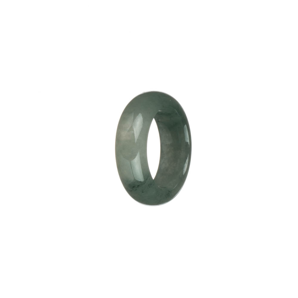 Authentic Green and Pale Green Burma Jade Band - US 7