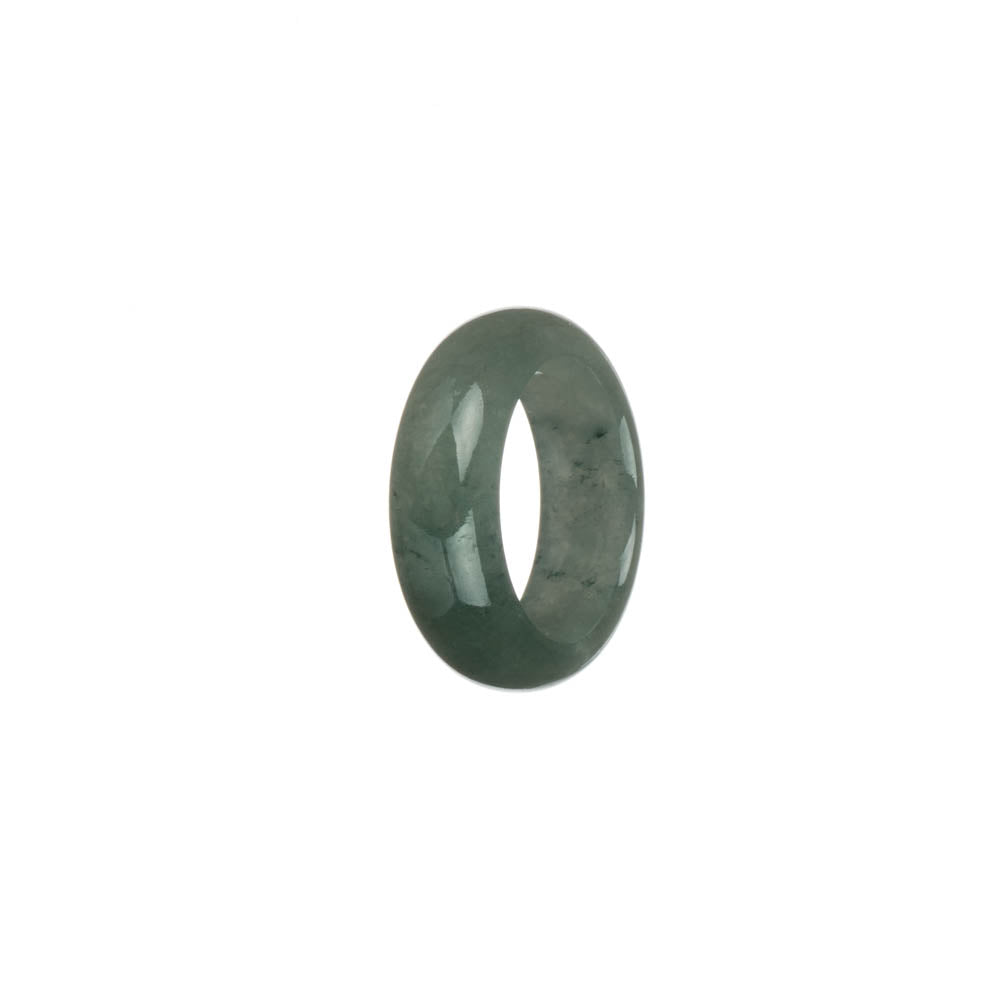 Authentic Green and Pale Green Burma Jade Band - US 7