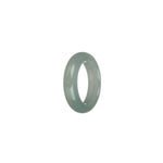 Certified Greyish White Jade Ring - US 7