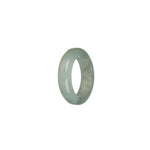 Certified White and Pale Green Burma Jade Ring- US 7.5